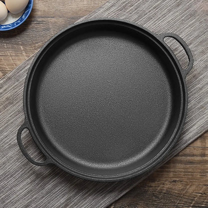 Wok Non-sticky Pot Camping Cooker Frying Pans Cast Iron Skillet Hanging for Cooking Outdoor Saucepan Uncoated Picnic Cookware