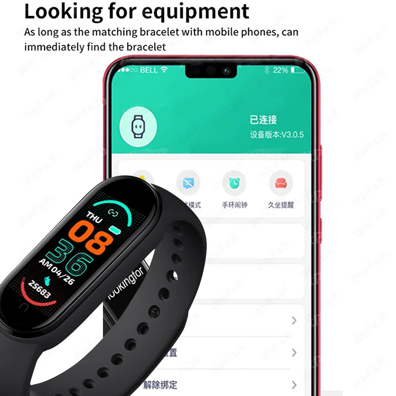 M6 Smart Watch Fitness Tracker Heart Rate Blood Pressure Monitor