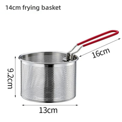 304 Stainless Steel Fry Basket Oil Strainer Noodle Spoon Colander