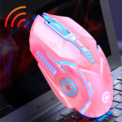 Ergonomic Wireless Gaming Mouse RGB LED Backlit 3200 DPI for PC