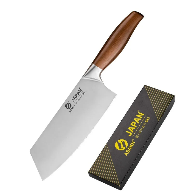 Stainless Steel Kitchen Knife Set, Meat Cleaver, Chef Knife Box