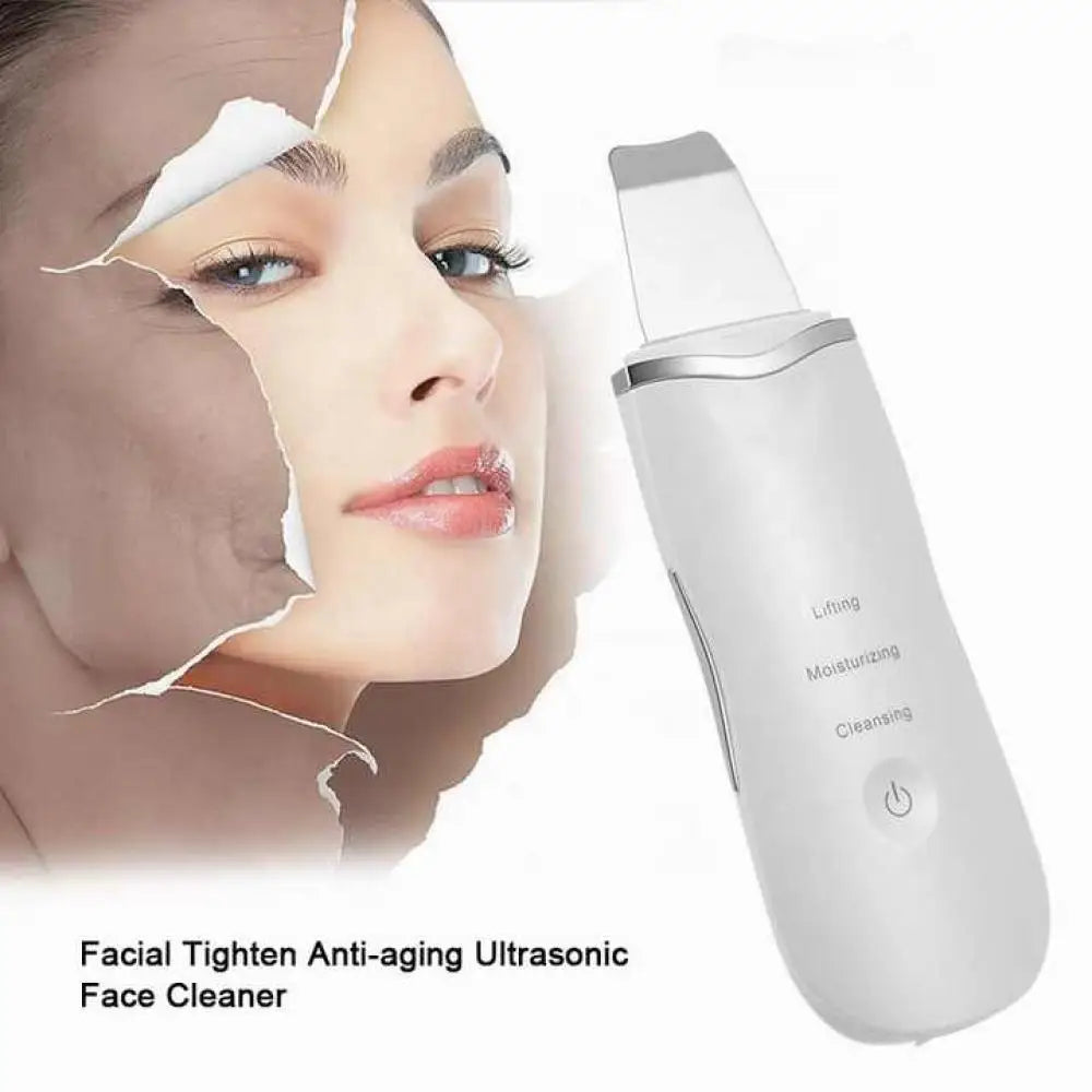 Ultrasonic Skin Scrubber Facial Cleaner Blackhead Peeling Massager Shovel