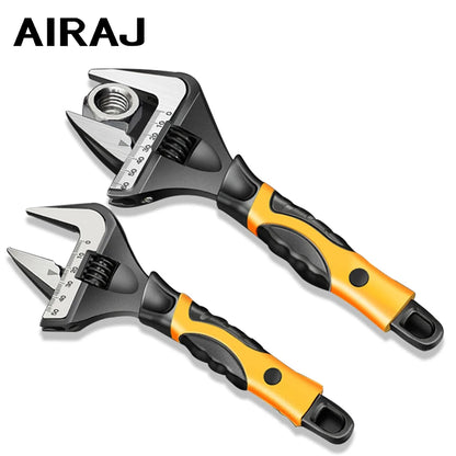 AIRAJ Adjustable Stainless Steel Wrench for Plumbing and Household Repair