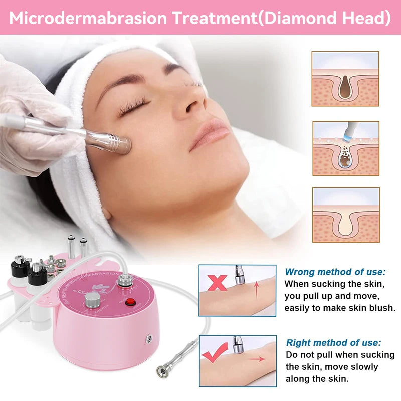 3-in-1 Microdermabrasion Machine for Acne, Wrinkles, and Blackheads