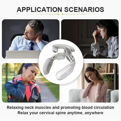 Neck Massage Machine 4-Head Heating Vibration Cervical Spine Hot Compress