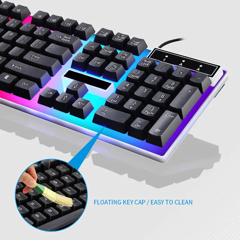 RGB Gaming Keyboard and Mouse Combo Set for PC, Laptop