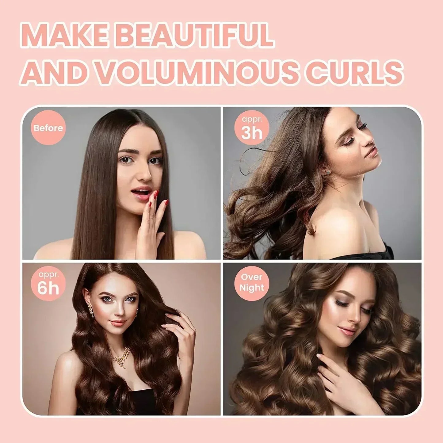 Heatless Hair Curlers No Heat Rods Soft Curling Headband Styling Tools