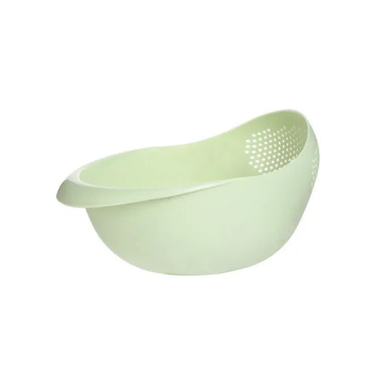 Plastic Rice Washing Basket with Holes for Kitchen Drainage Use