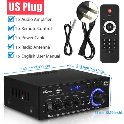 Digital Bluetooth Amplifier 2 Channel HiFi Sound