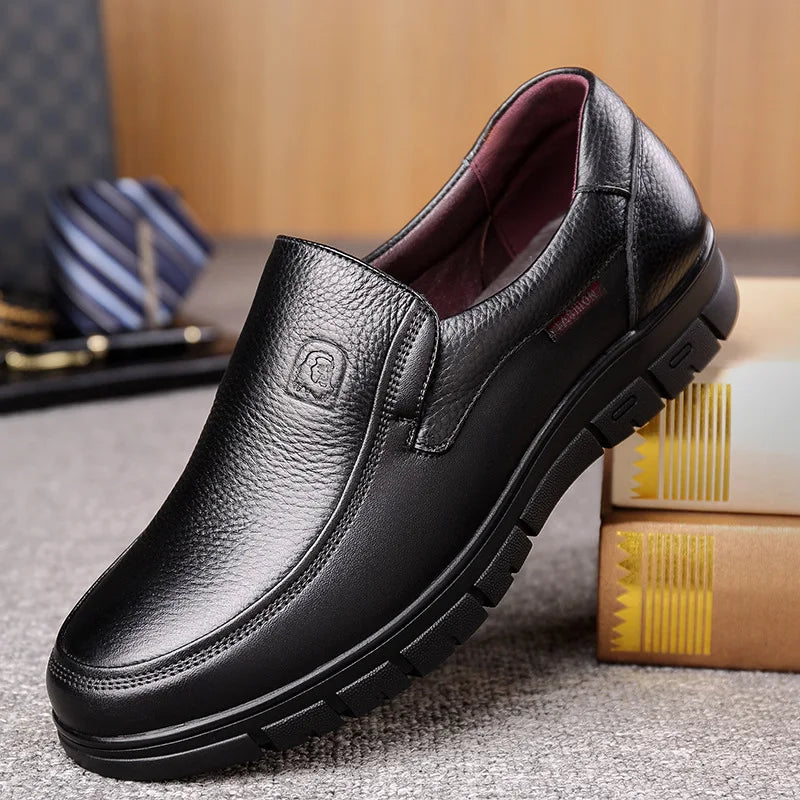 Genuine Leather Handmade Men’s Casual Loafers Walking Sneakers