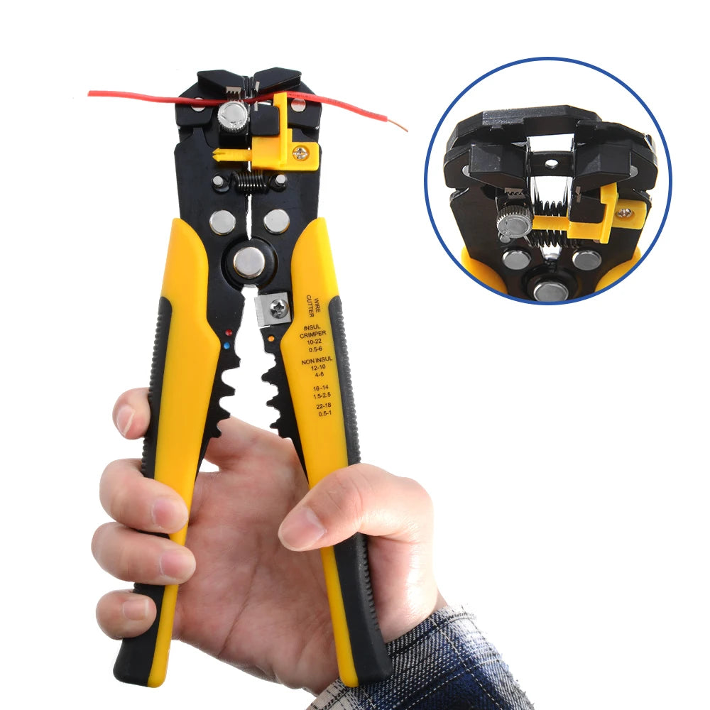 Adjustable Crimper Cable Cutter, Automatic Wire Stripper, Multifunctional Hand Tool