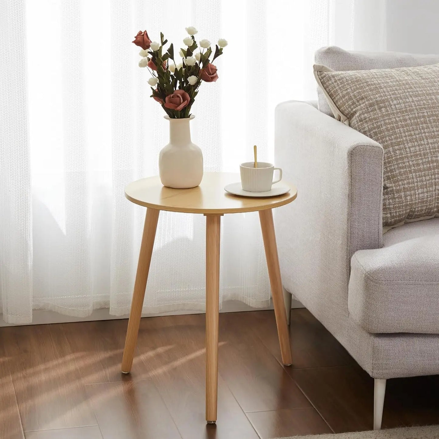 Small Round Wooden Coffee Table