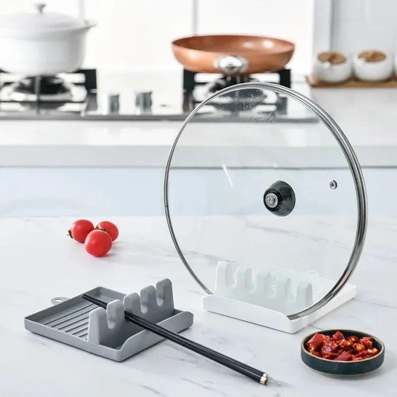 Kitchen Spatula and Pot Lid Rack, Spoon & Chopstick Holder