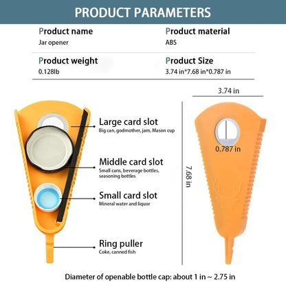 Multifunctional Can, Bottle, Jar Opener for Beer, Jam, Beverages