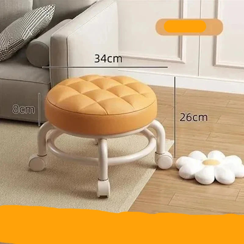 Pulley Low Stool Small Footstool Children Round Chair