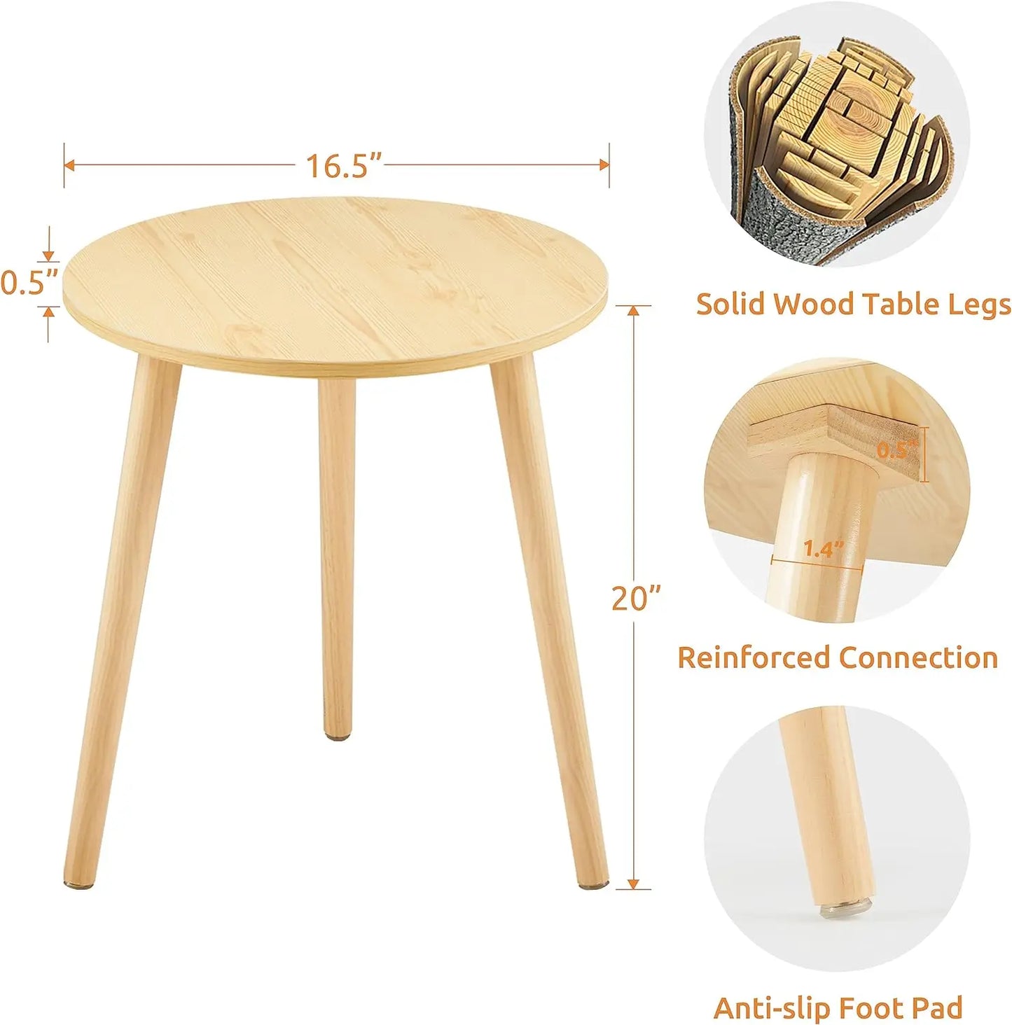 Small Round Wooden Coffee Table