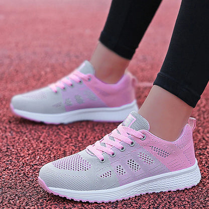 Breathable Fashion Sneakers Mesh Trainers Lace-Up Outdoor Shoes