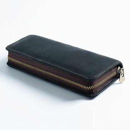 Genuine Leather Pencil Case Cowhide Organizer