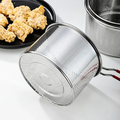 304 Stainless Steel Fry Basket Oil Strainer Noodle Spoon Colander