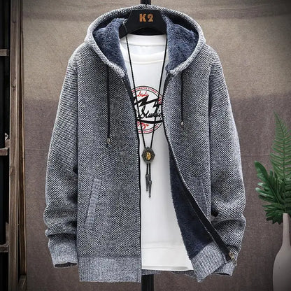 Wool Cotton Windbreaker Hooded