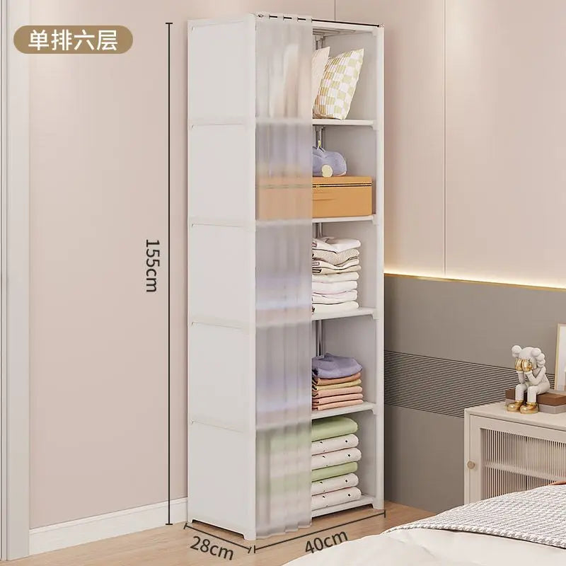 Multi-Layer Plastic Wardrobe Storage Cabinet