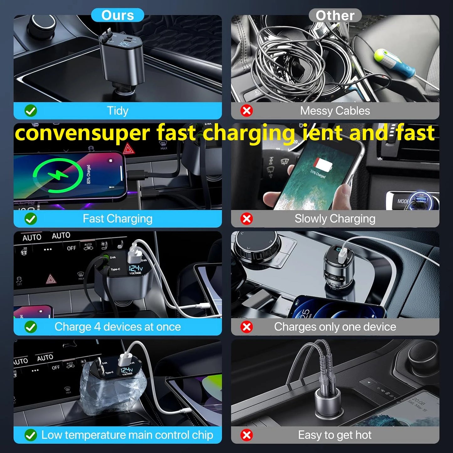 4-in-1 Fast Car Charger