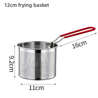 304 Stainless Steel Fry Basket Oil Strainer Noodle Spoon Colander